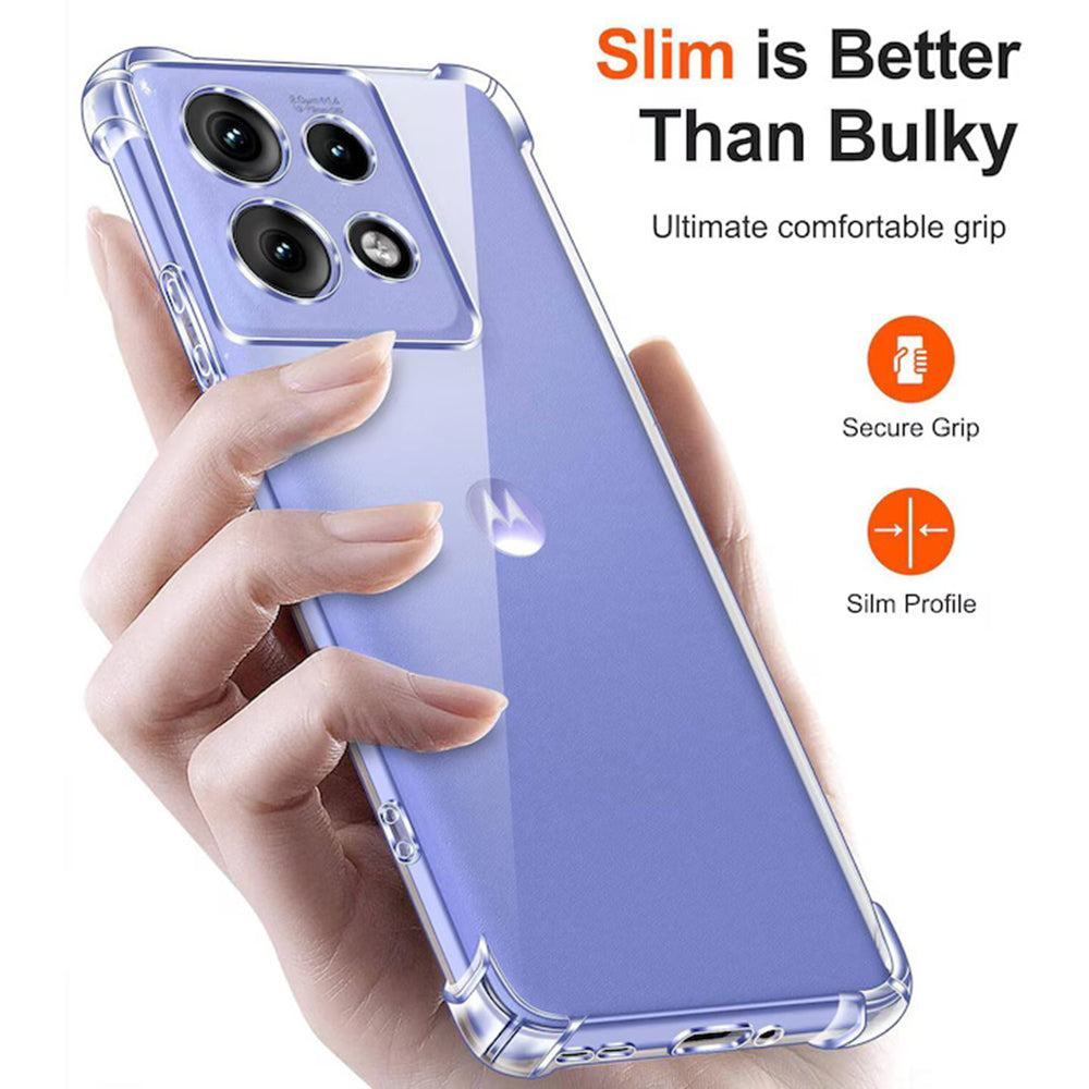 Hülle für Motorola Moto G15 / G15 Power, Techsuit, stoßfest klar, transparent