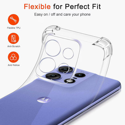 Hülle für Motorola Moto G15 / G15 Power, Techsuit, stoßfest klar, transparent