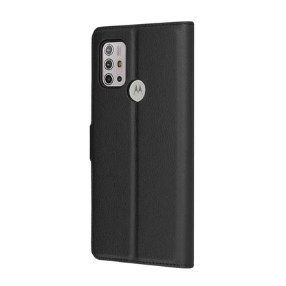 Hülle für Motorola Moto G30 / G20 / G10, Techsuit, Leder-Folio, Schwarz