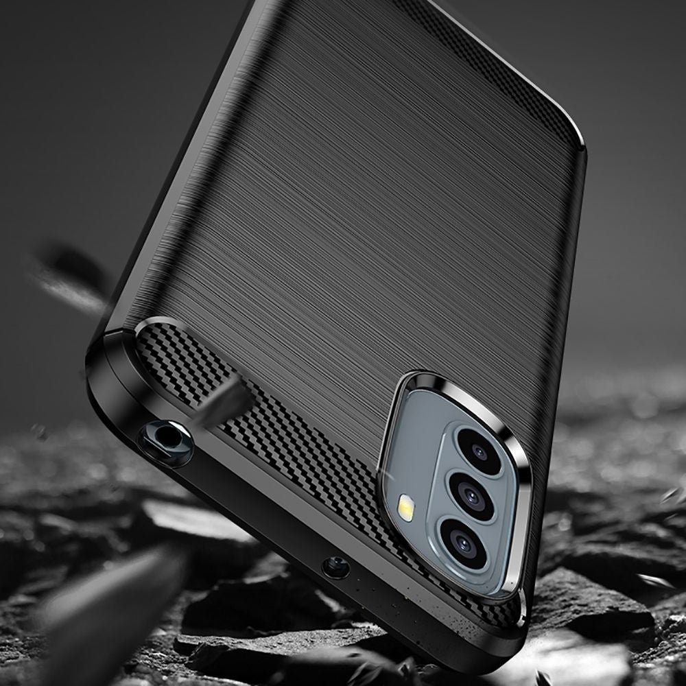 Hülle für Motorola Moto G31 / G41, Techsuit, Carbon, Schwarz