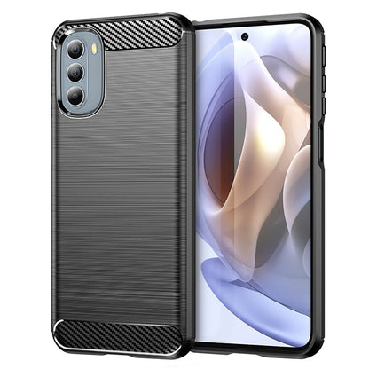 Hülle für Motorola Moto G31 / G41, Techsuit, Carbon, Schwarz