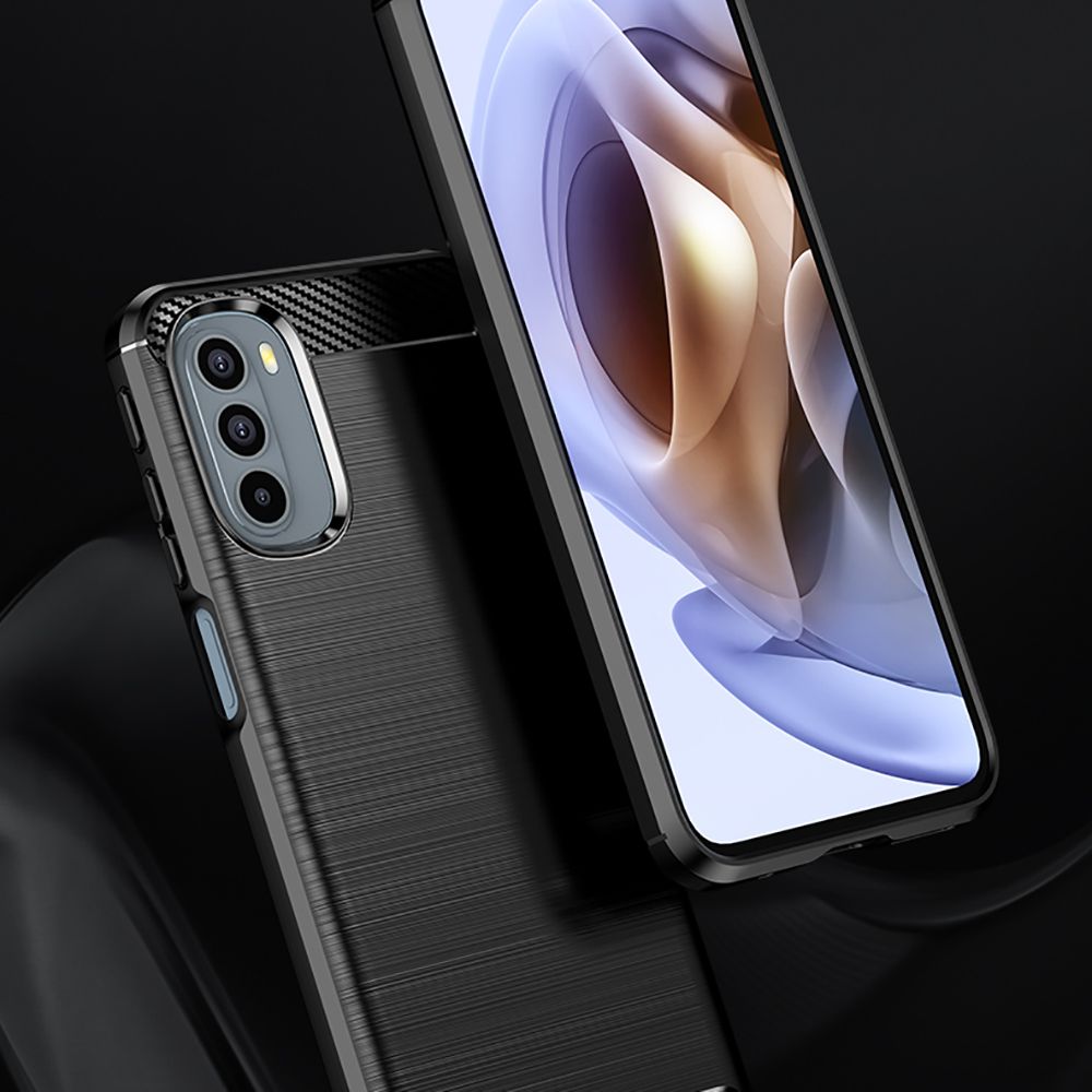 Hülle für Motorola Moto G31 / G41, Techsuit, Carbon, Schwarz