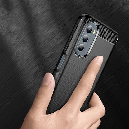 Hülle für Motorola Moto G31 / G41, Techsuit, Carbon, Schwarz