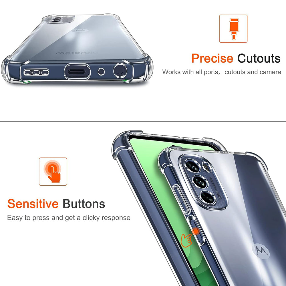 Hülle für Motorola Moto G31 / G41, Techsuit, stoßfest klar, transparent