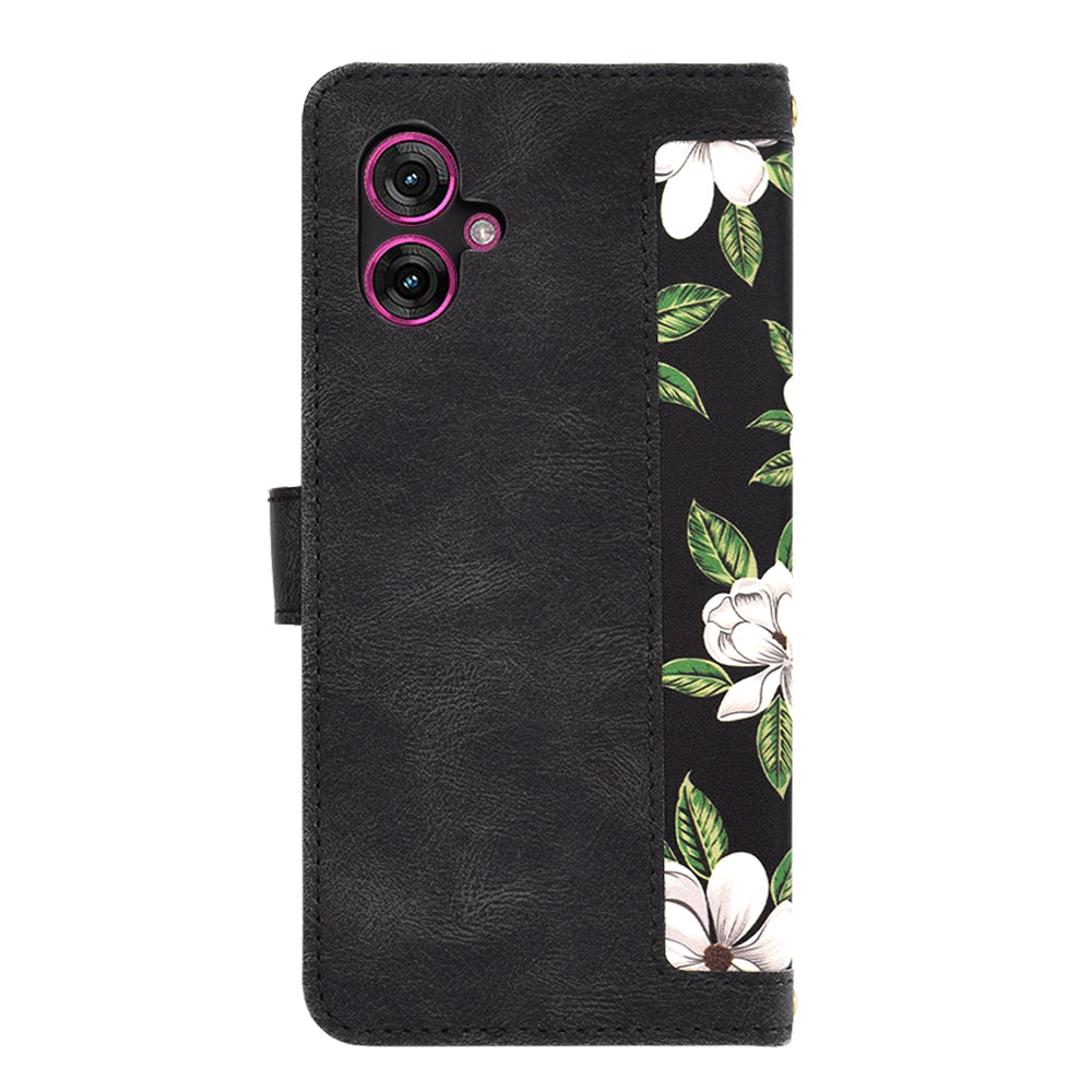 Hülle für Motorola Moto G55, Techsuit, FlipCraft, Schwarz