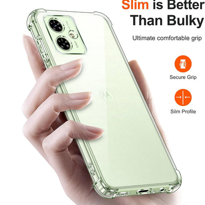 Hülle für Motorola Moto G55, Techsuit, stoßfest klar, transparent
