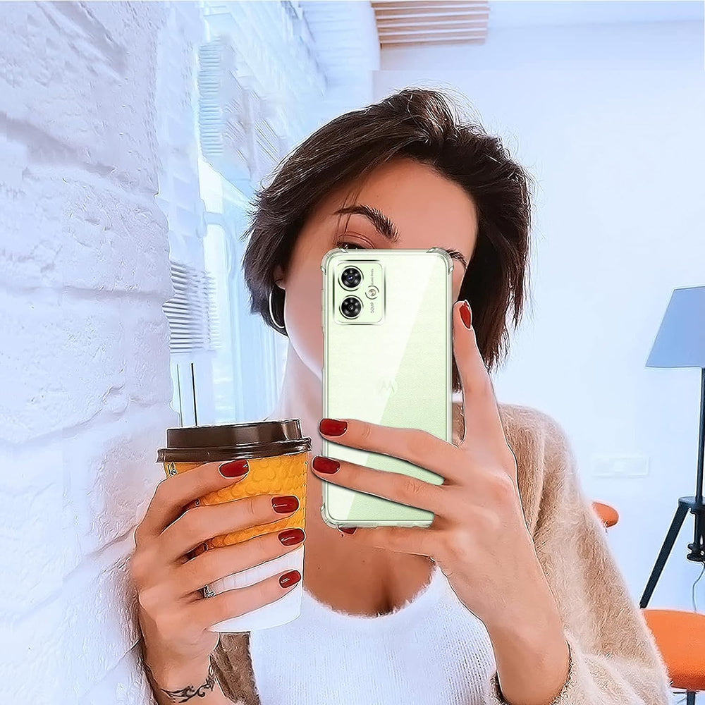 Hülle für Motorola Moto G55, Techsuit, stoßfest klar, transparent