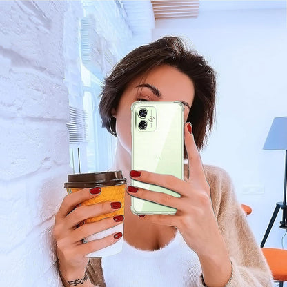 Hülle für Motorola Moto G64 / G54 Power Edition, Techsuit, stoßfest klar, transparent