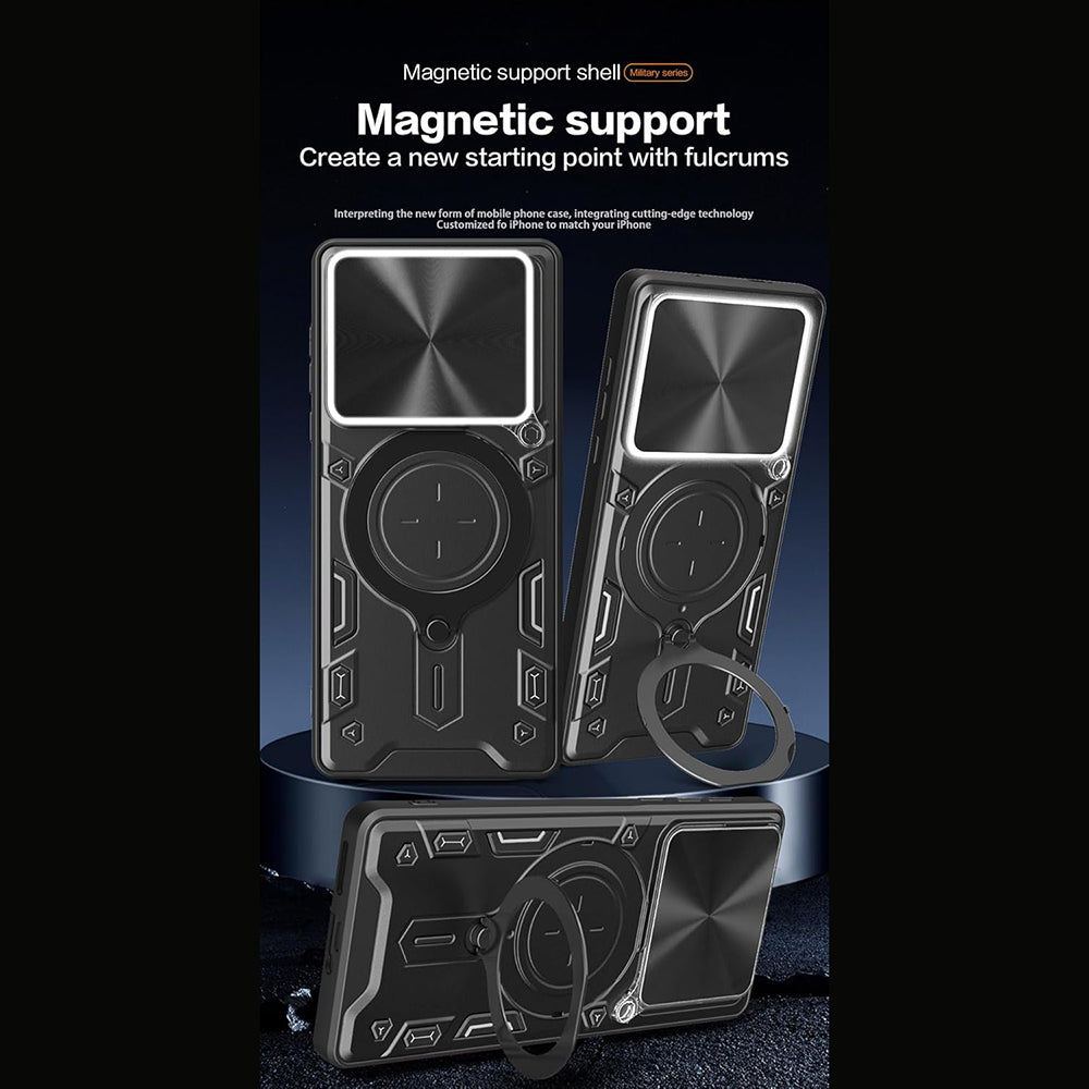 Hülle für Motorola Moto G67 Power / G57 Power, Techsuit, CamGuard Pro, Schwarz