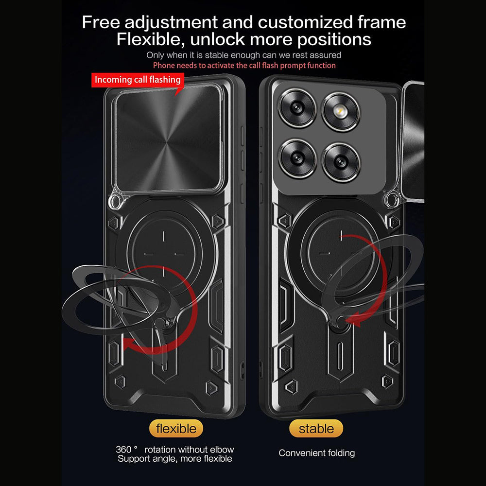 Hülle für Motorola Moto G67 Power / G57 Power, Techsuit, CamGuard Pro, Schwarz