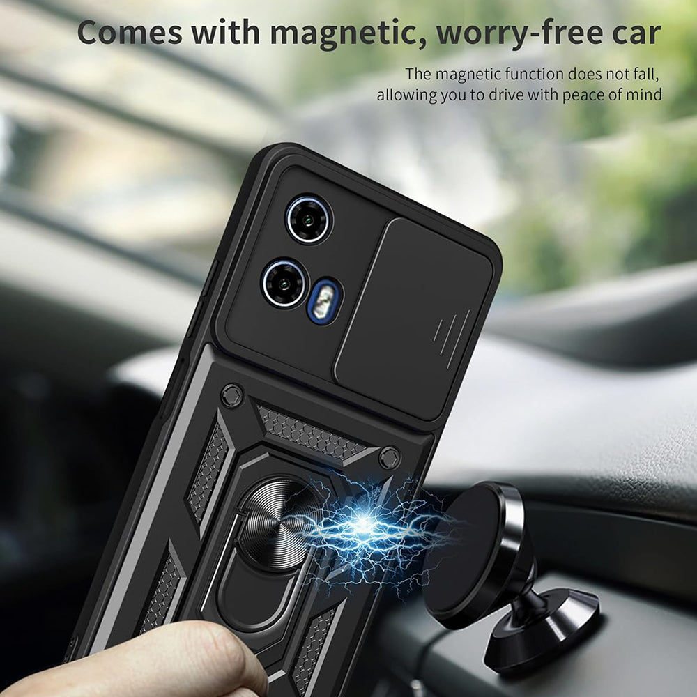 Case for Motorola Moto G67 Power / G57 Power, Techsuit, CamShield, Black