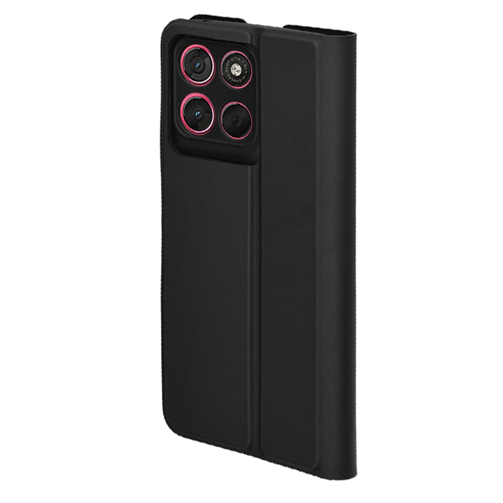 Hülle für Motorola Moto G67 Power / G57 Power, Techsuit, Magskin Book, Schwarz