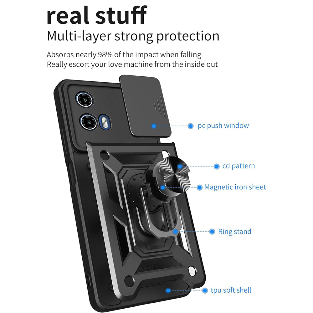 Case for Motorola Moto G71 5G, Techsuit, CamShield, Black