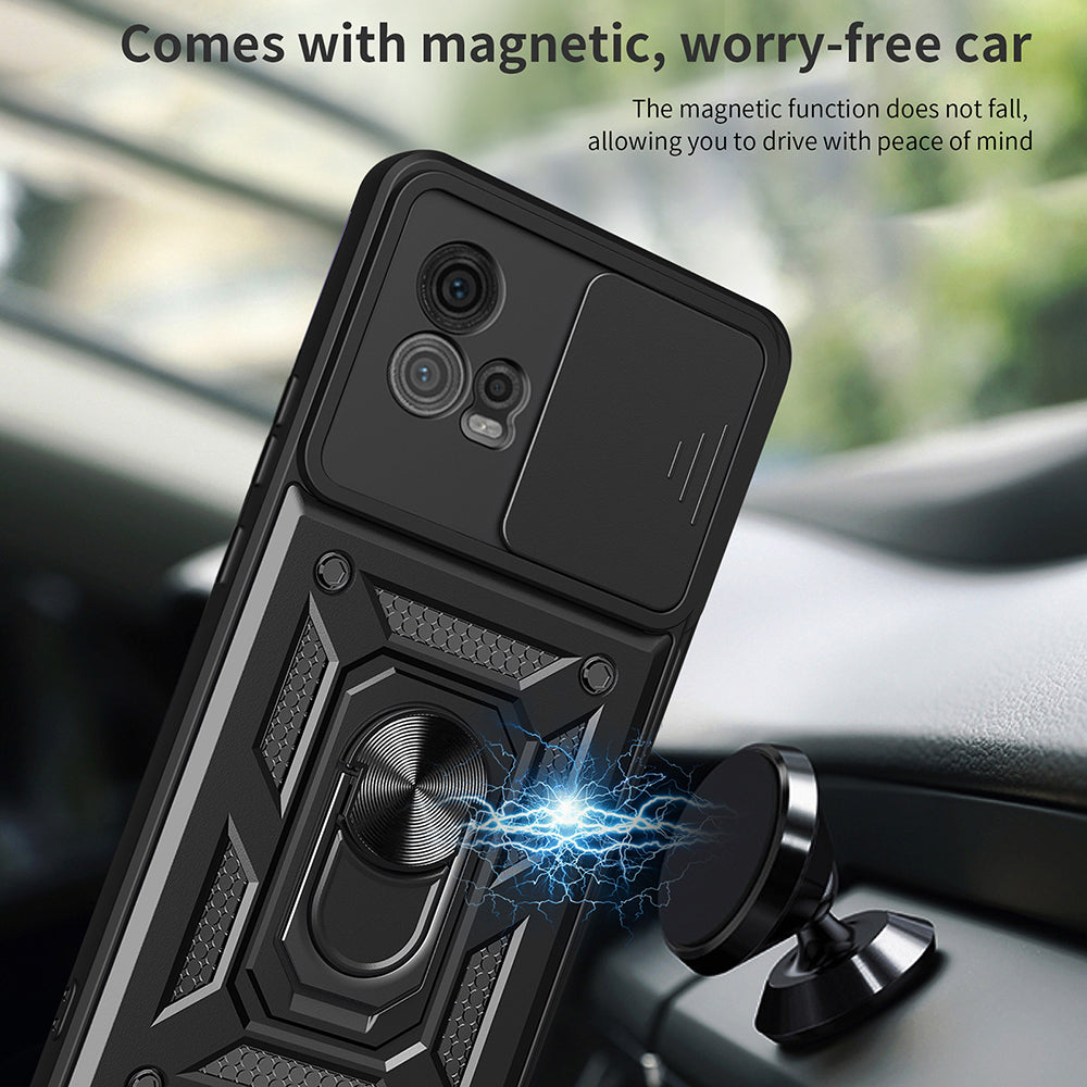 Hülle für Motorola Moto G72, Techsuit, CamShield, Schwarz