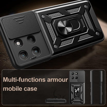 Hülle für Motorola Moto G77 / G67, Techsuit, CamShield, Schwarz