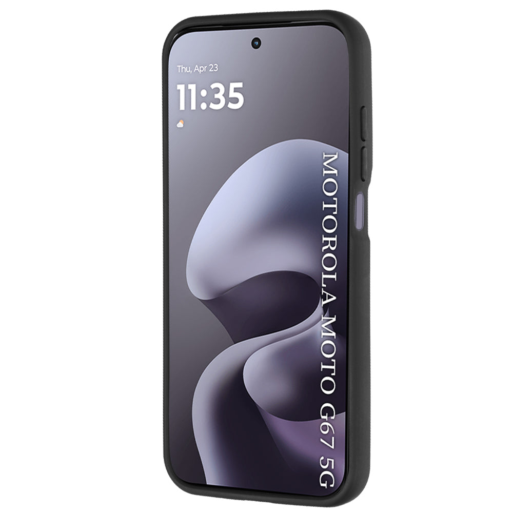 Hülle für Motorola Moto G77 / G67, Techsuit, Glinth, Schwarz
