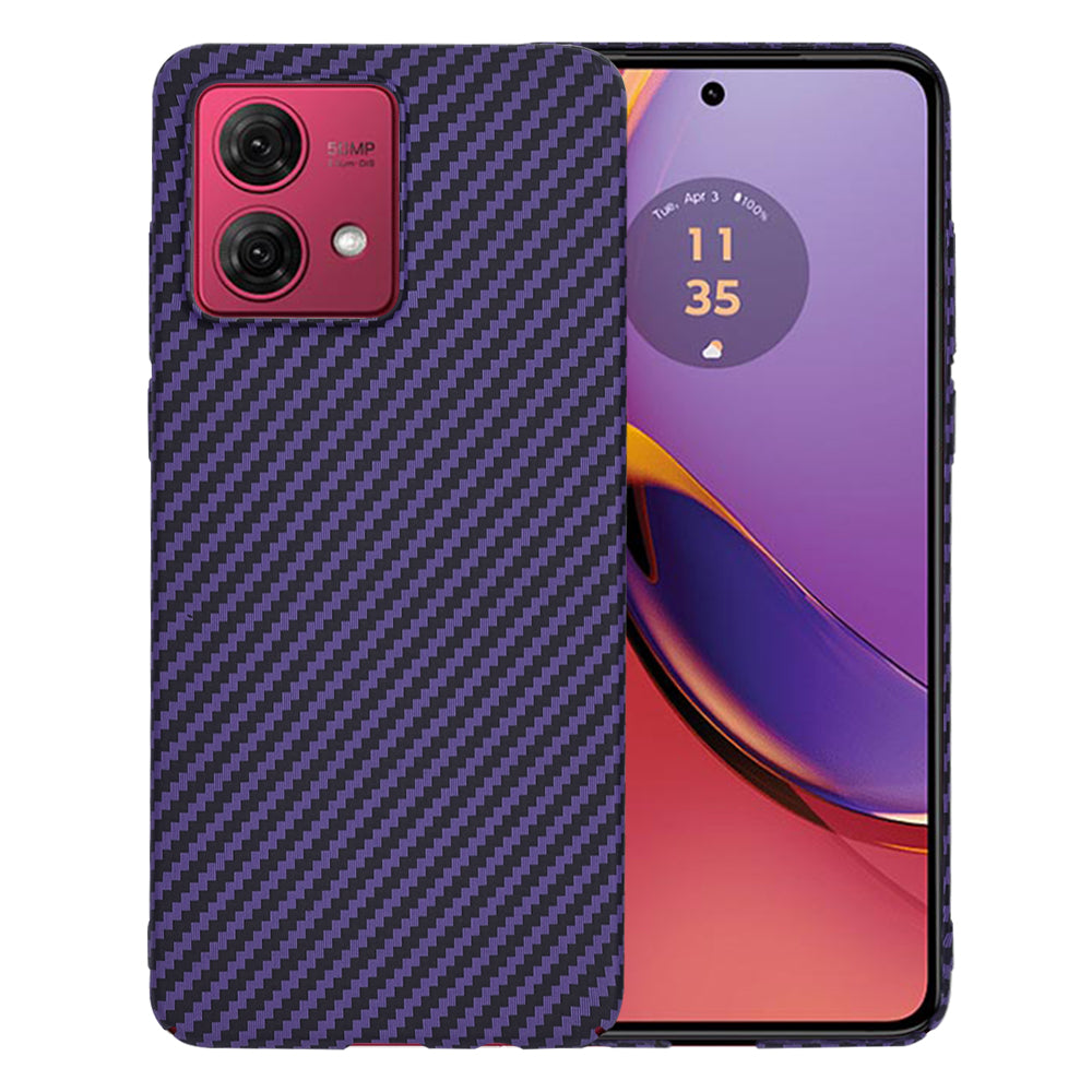 Hülle für Motorola Moto G84, Techsuit, Carbonite FiberShell, Lila