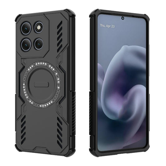 MagSafe-Hülle für Motorola Moto G86 Power, Techsuit, ArmorMag, Schwarz