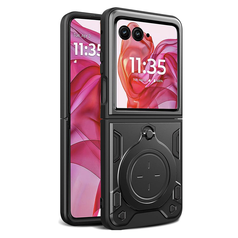 Hülle für Motorola Razr 50 Ultra, Techsuit, CamGuard Pro, Schwarz