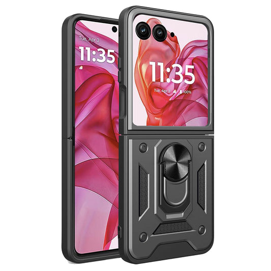 Hülle für Motorola Razr 50 Ultra, Techsuit, CamShield, Schwarz