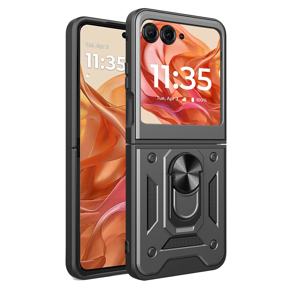 Case for Motorola Razr 60 / Razr 50, Techsuit, CamShield, Black