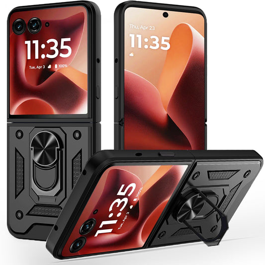 Hülle für Motorola Razr 60 Ultra, Techsuit, CamShield, Schwarz