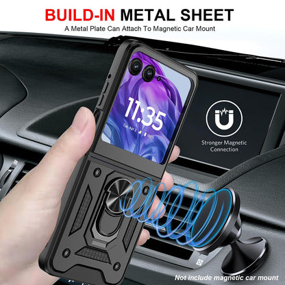 Hülle für Motorola Razr 60 Ultra, Techsuit, CamShield, Schwarz