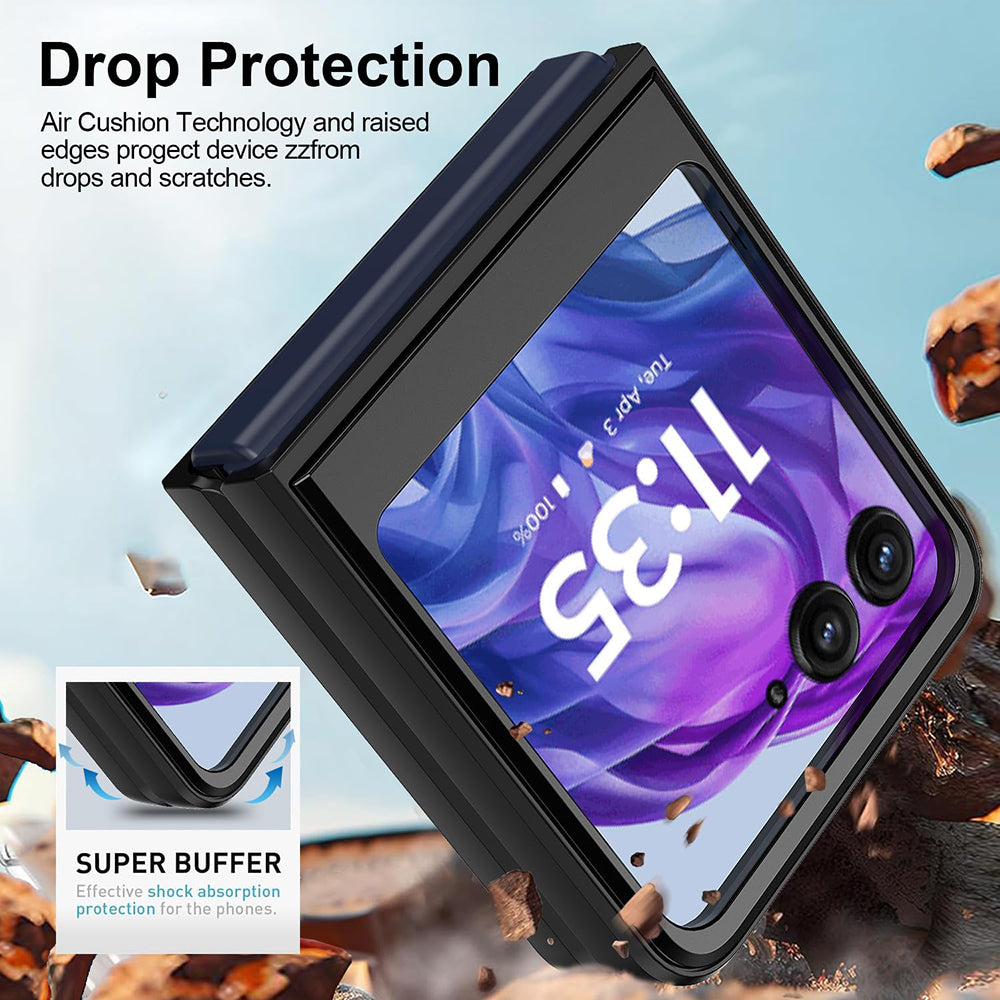 Hülle für Motorola Razr 60 Ultra, Techsuit, CamShield, Schwarz