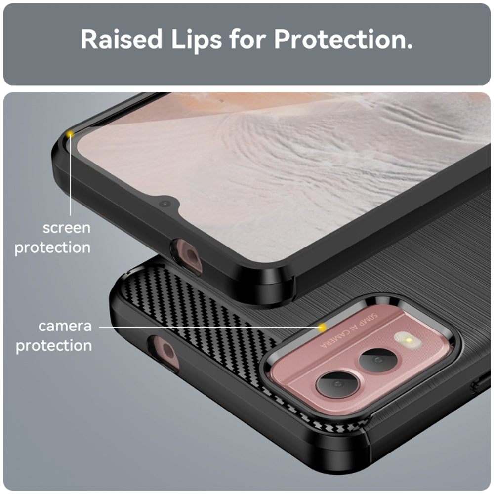 Case for Nokia C32, Techsuit, Carbon, Black