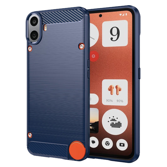 Hülle für Nothing CMF Phone 1, Techsuit, Carbon, Blau