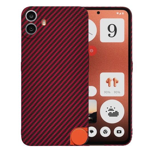 Hülle für Nothing CMF Phone 1, Techsuit, Carbonite FiberShell, Rot