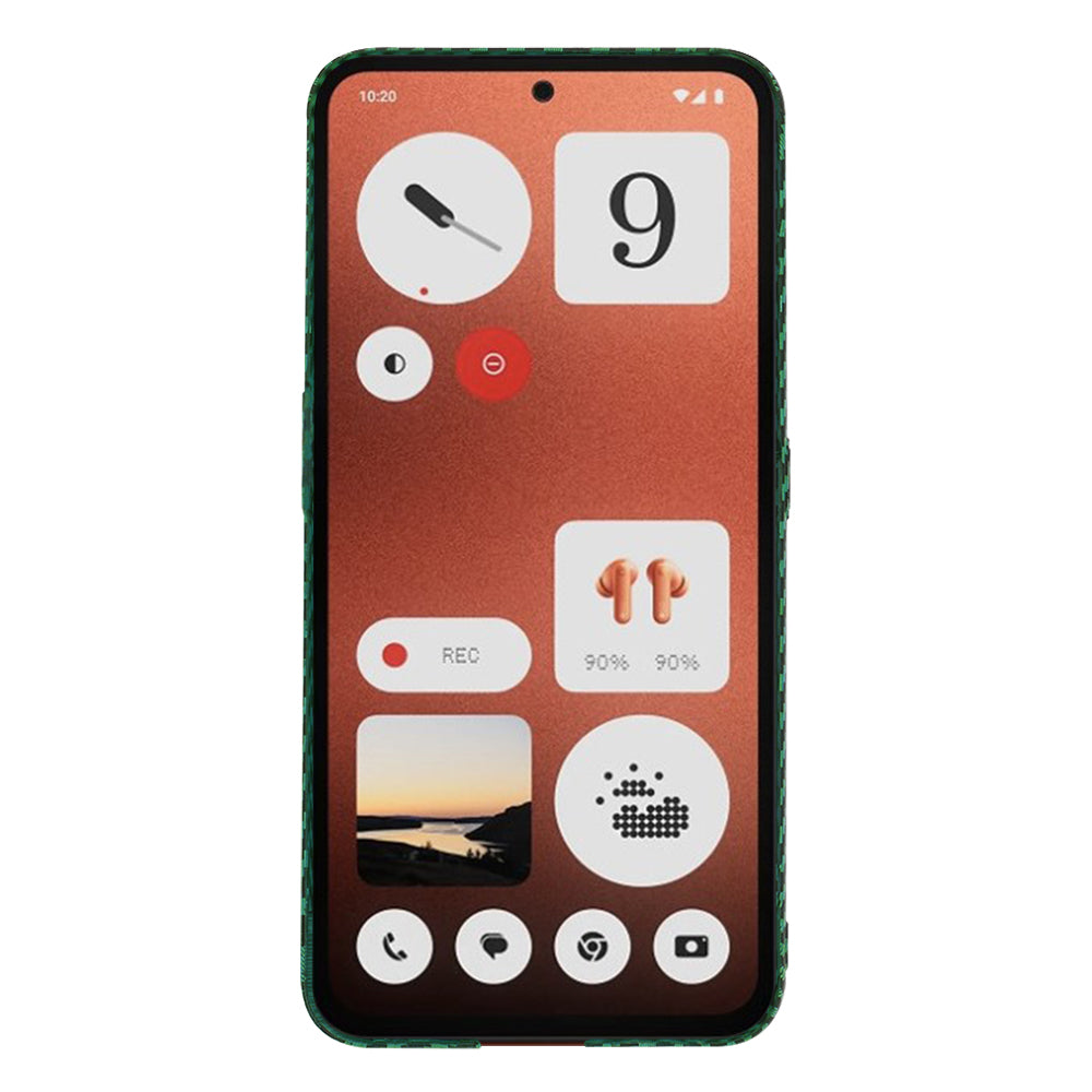 Hülle für Nothing CMF Phone 1, Techsuit, Carbonite FiberShell, Grün