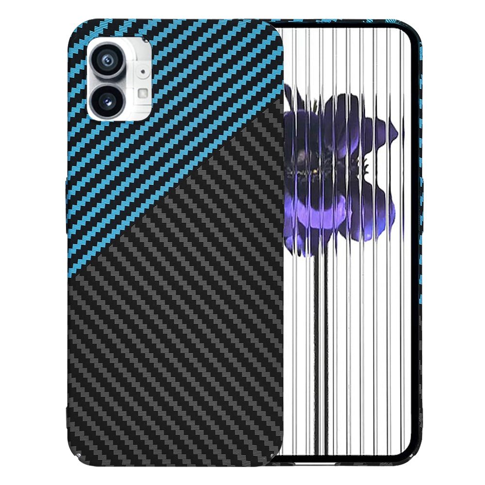 Hülle für Nothing Phone (1), Techsuit, Carbonite FiberShell, Schwarz Blau
