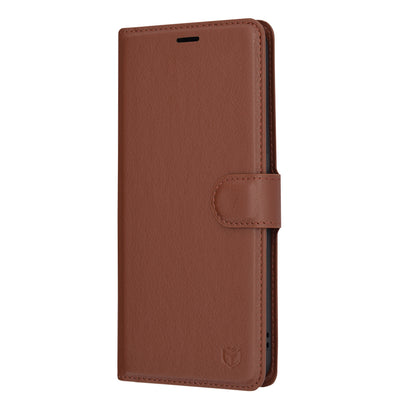 Hülle für Nothing Phone (2), Techsuit, Leder-Folio, Braun