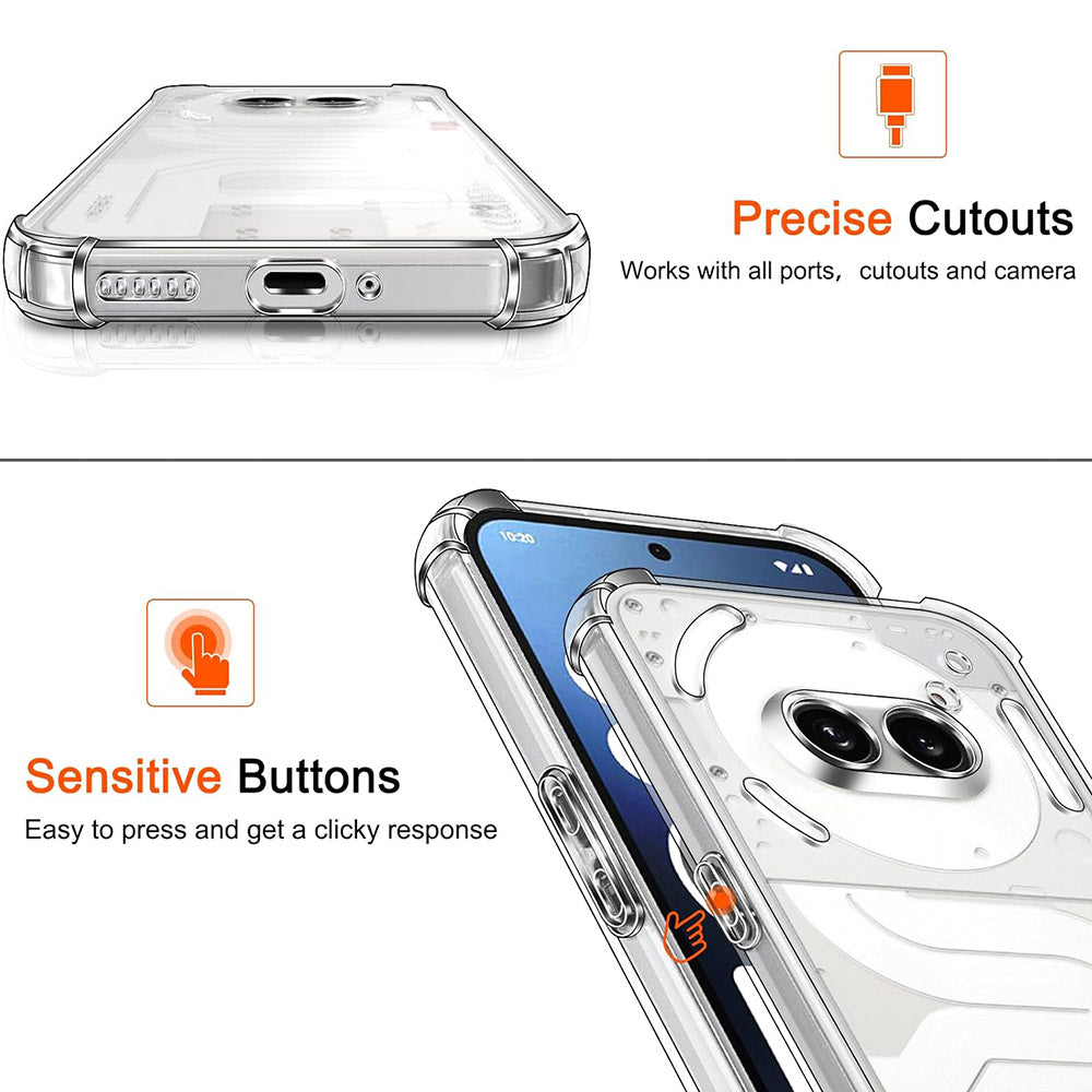 Hülle für Nothing Phone (2a) Plus / Phone (2a), Techsuit, stoßfest klar, transparent