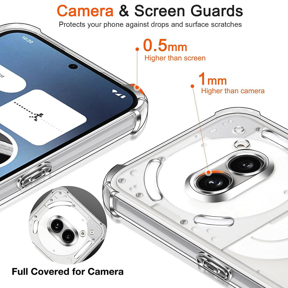 Hülle für Nothing Phone (2a) Plus / Phone (2a), Techsuit, stoßfest klar, transparent