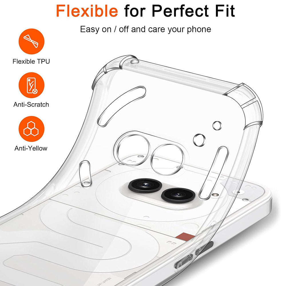 Hülle für Nothing Phone (2a) Plus / Phone (2a), Techsuit, stoßfest klar, transparent