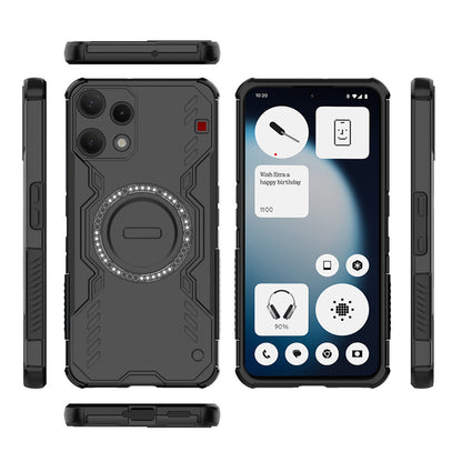 Hülle für Nothing Phone (3a) Lite, Techsuit, ArmorMag, Schwarz