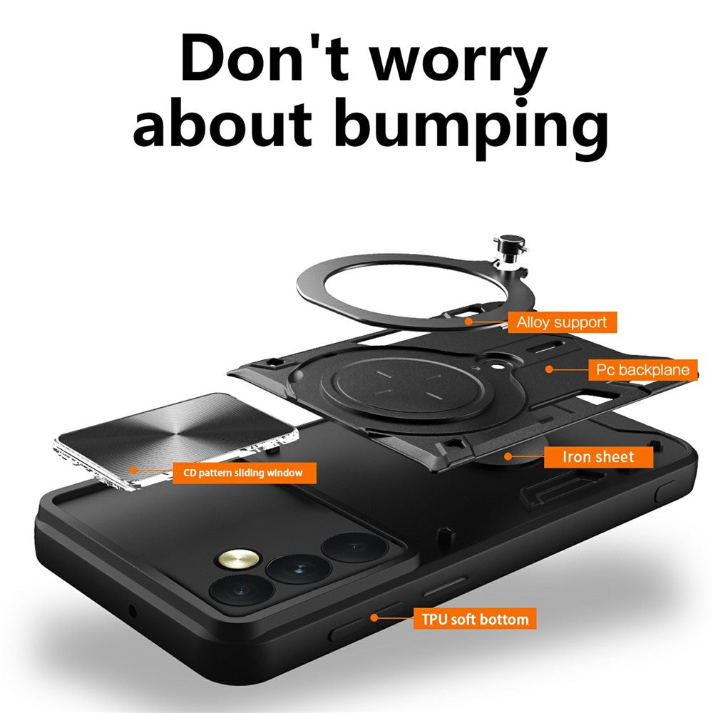 Hülle für Nothing Phone (3a) Lite, Techsuit, CamGuard Pro, Schwarz