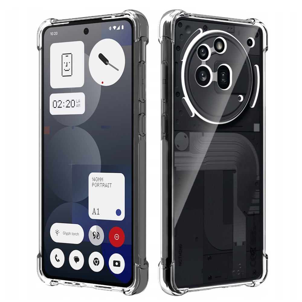 Hülle für Nothing Phone (3a) Pro, Techsuit, stoßfest klar, transparent