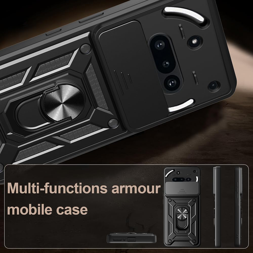 Hülle für Nothing Phone (3a), Techsuit, CamShield, Schwarz