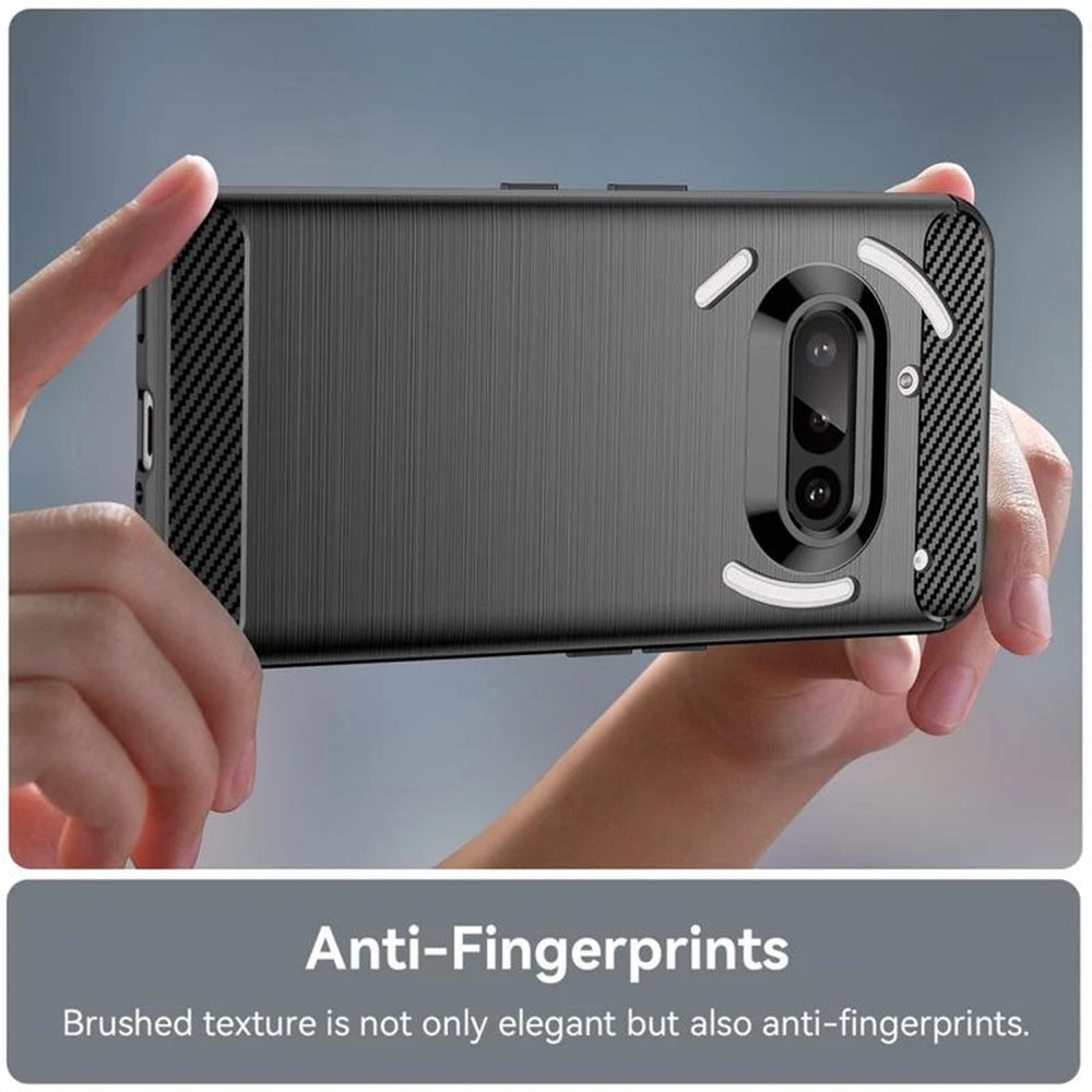 Hülle für Nothing Phone (3a), Techsuit, Carbon, Blau