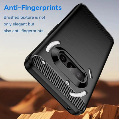 Hülle für Nothing Phone (3a), Techsuit, Carbon, Blau
