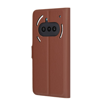 Hülle für Nothing Phone (3a), Techsuit, Leder-Folio, Braun