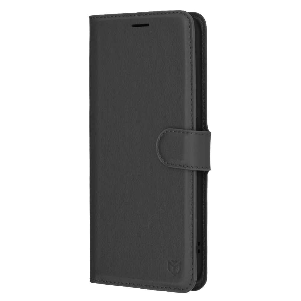 Hülle für Nothing Phone (3a), Techsuit, Leder-Folio, Schwarz