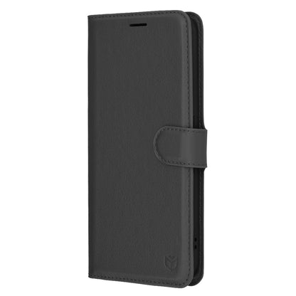 Hülle für Nothing Phone (3a), Techsuit, Leder-Folio, Schwarz
