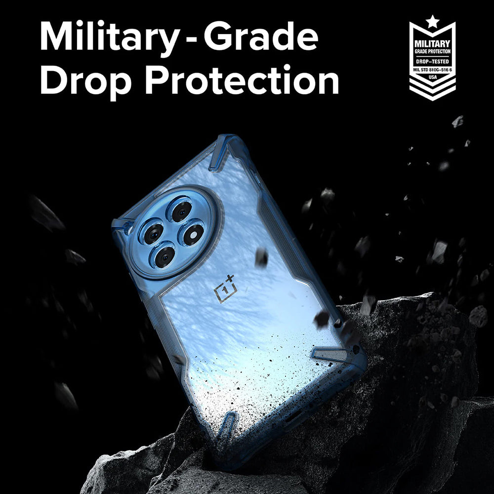 Hülle für OnePlus 12R, Ringke, Fusion X, Blau