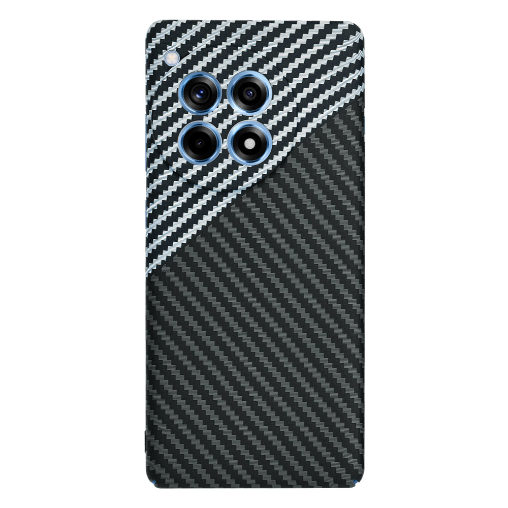 Hülle für OnePlus 12R, Techsuit, Carbonite FiberShell, Schwarz Grau