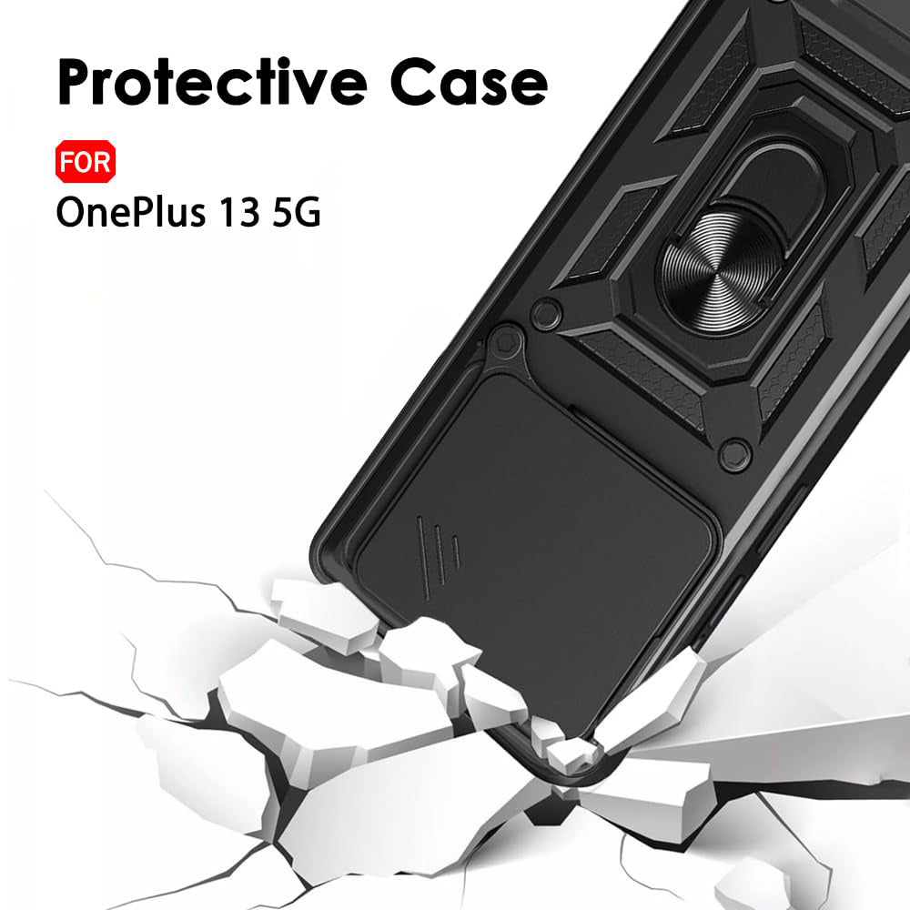 Hülle für OnePlus 13, Techsuit, CamShield, Schwarz