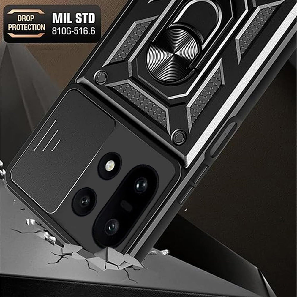 Hülle für OnePlus 15, Techsuit, CamShield, Schwarz